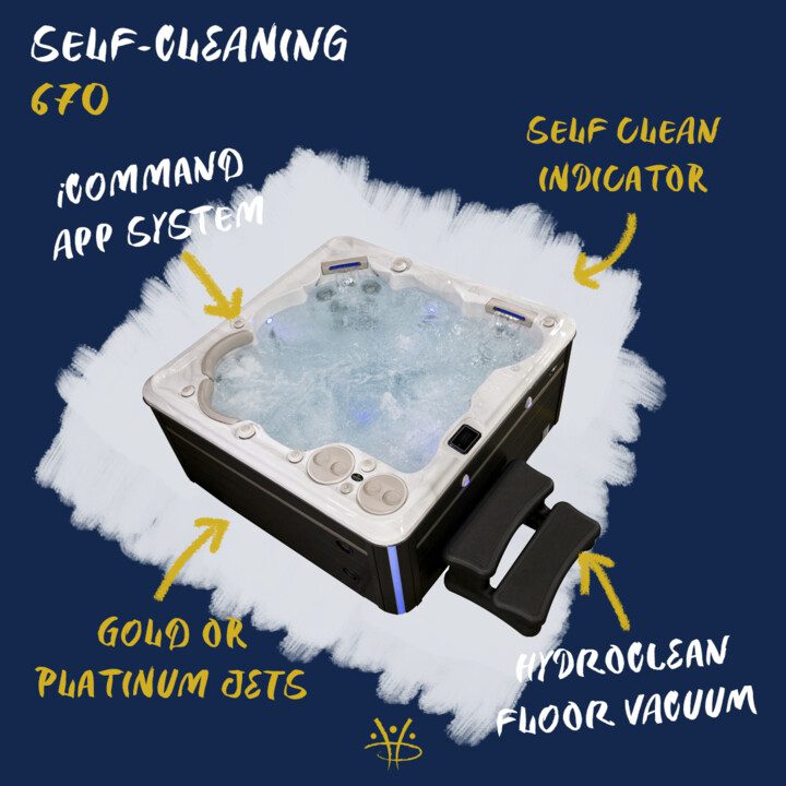 Hydropool Self Cleaning 670 Hot Tub Gold or Platinum
